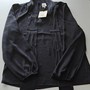 Anne Klein Charcoal Blouse